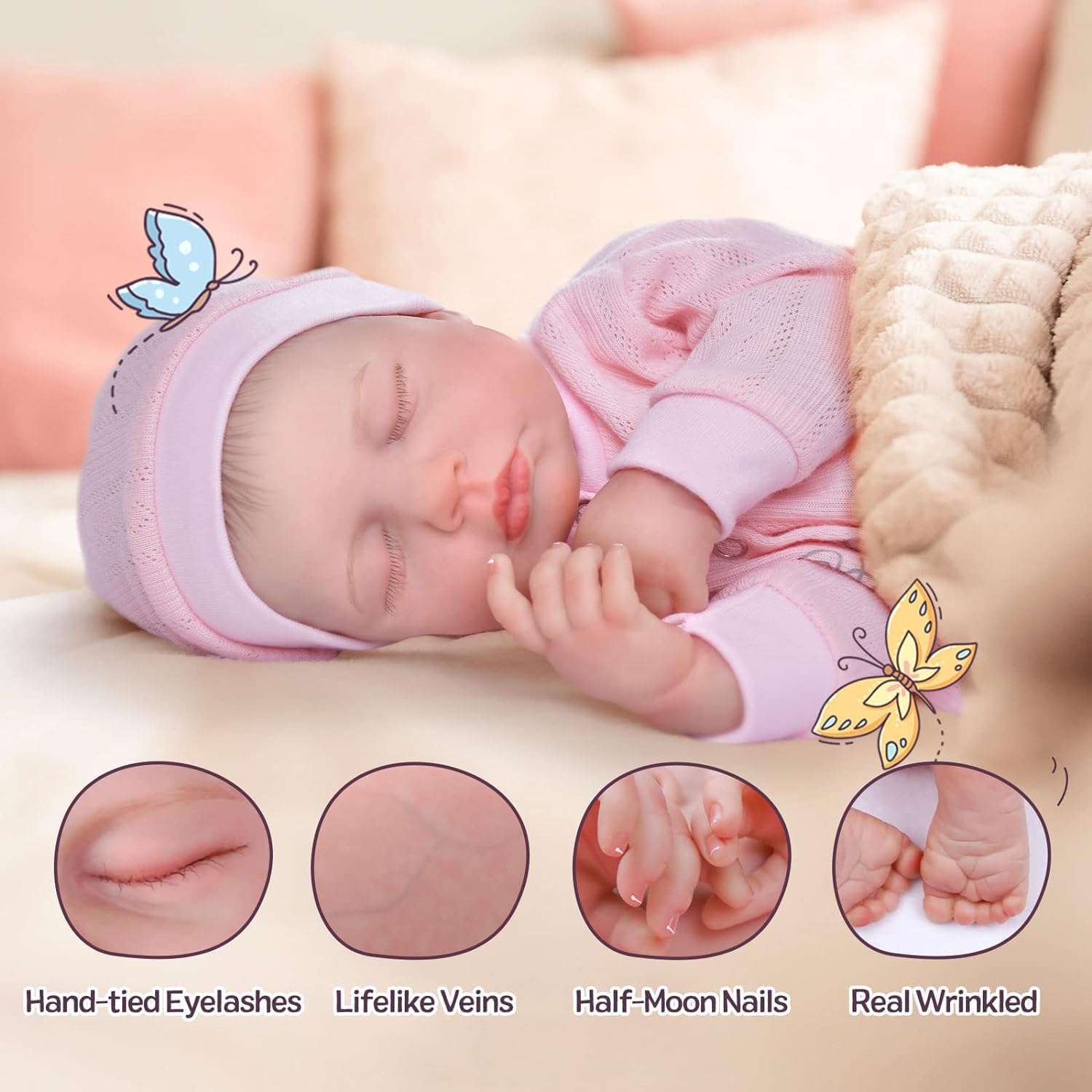 18 Inch Soft Body Realistic Reborn Baby Doll I748633