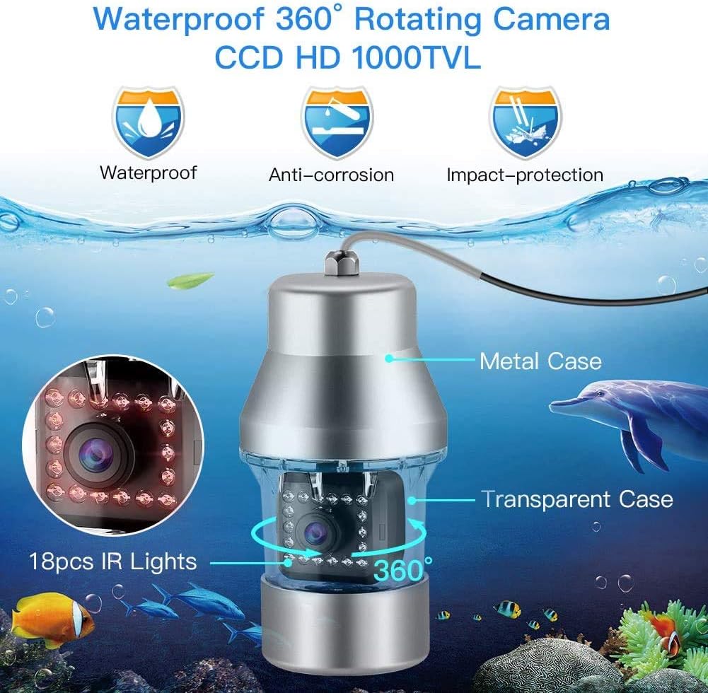 9 inch Color Screen Underwater Fishing Camera with 30M Cable J1510