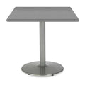Walnut Top Black Silver Base Cafe Height Table E6452