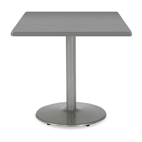 Walnut Top Black Silver Base Cafe Height Table E6452