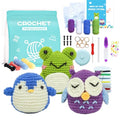 Crochet Starter Kit with Crochet Hooks, Yarn, Markers and Supplies O506