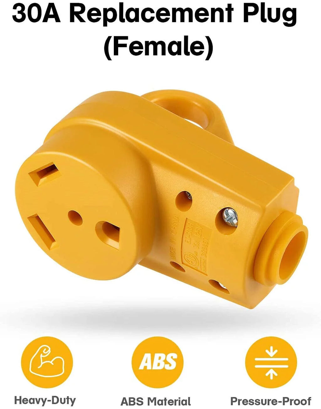 30 Amp 125V RV Power Cord Receptacle Plug D65269