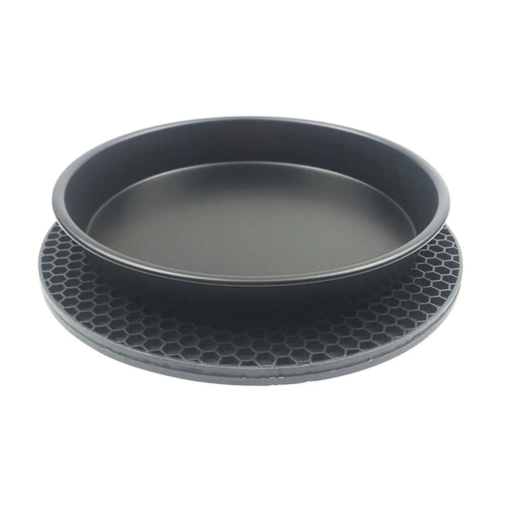 10Pcs Air Fryer Accessory Kit Baking Pan Rack Pizza Tray Metal Holder Cupcake Mould Set X22423