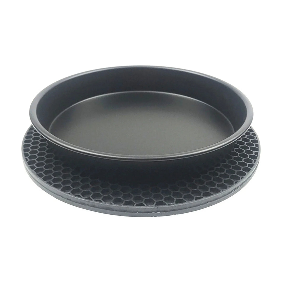 10Pcs Air Fryer Accessory Kit Baking Pan Rack Pizza Tray Metal Holder Cupcake Mould Set X22423