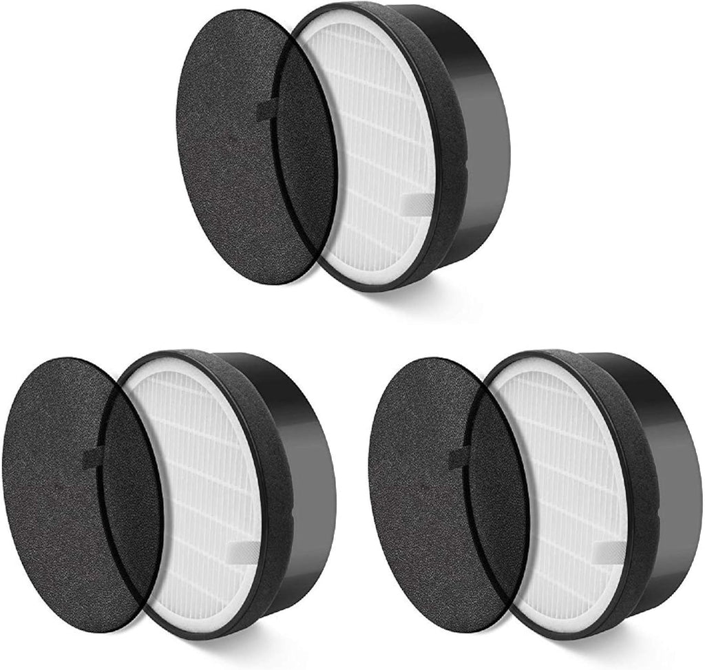 True HEPA Air Filter with Carbon Pre Filter Replacement, 4 Pack W6051