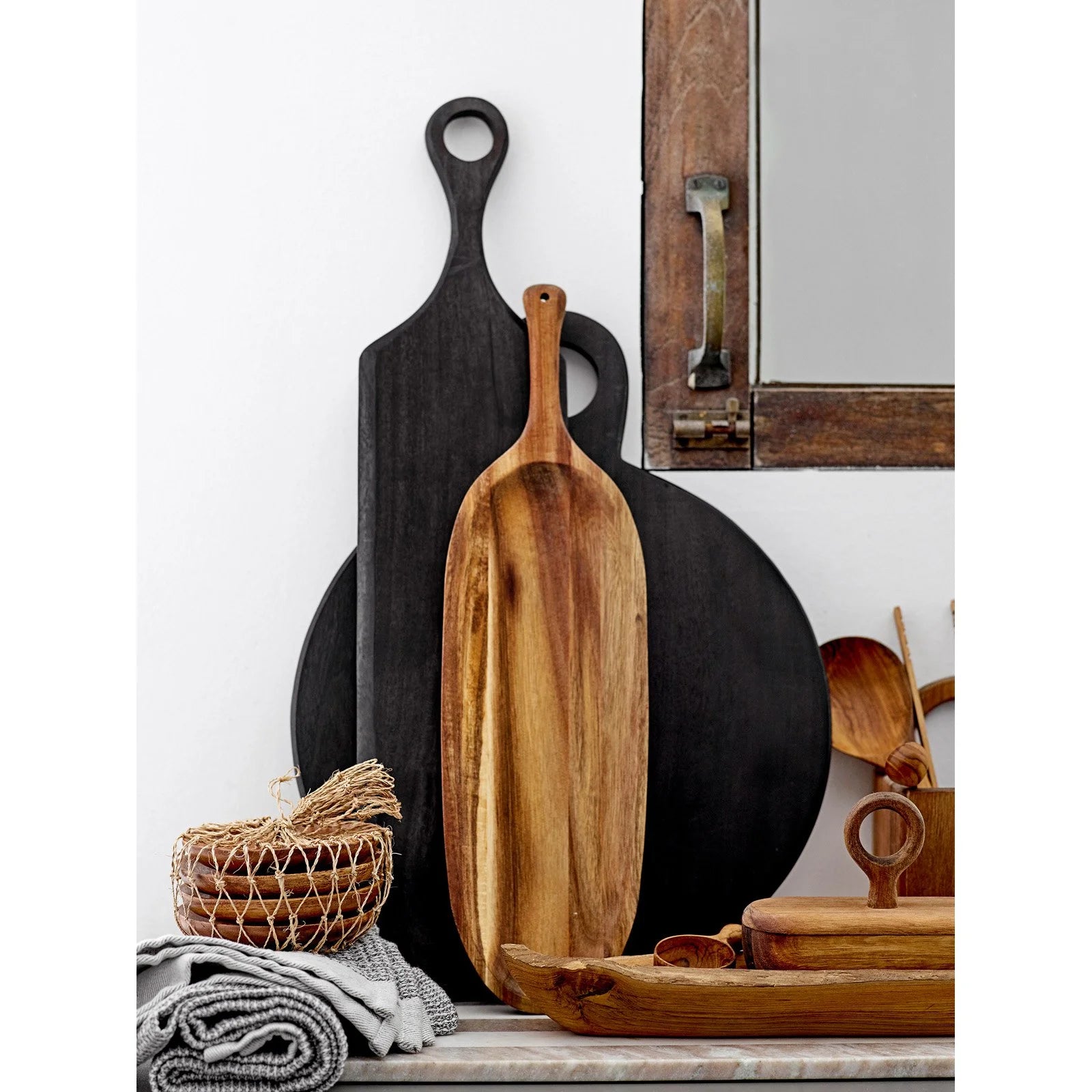 Acacia Wood Round Cutting Board J195725