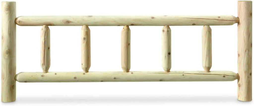 Cedar Log Queen Bed with Headboard and Footboard J634356