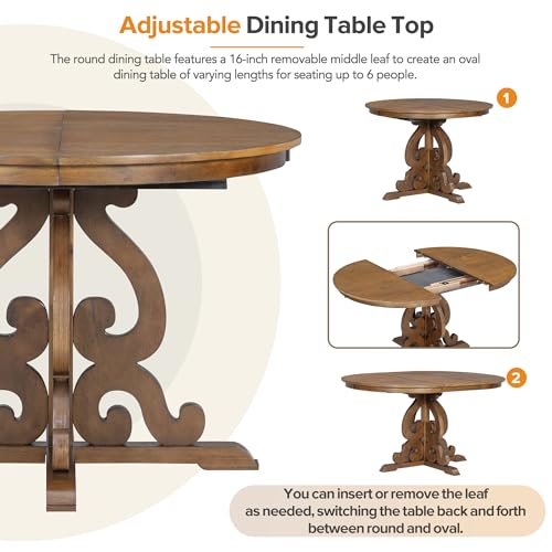 5-Piece Rectangular Counter Height Wood Dining Table Set with 4 Upholstered Chairs O2243