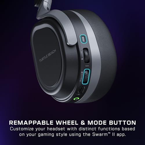 Black Wireless Gaming Headset with Memory Foam Cushions B449293