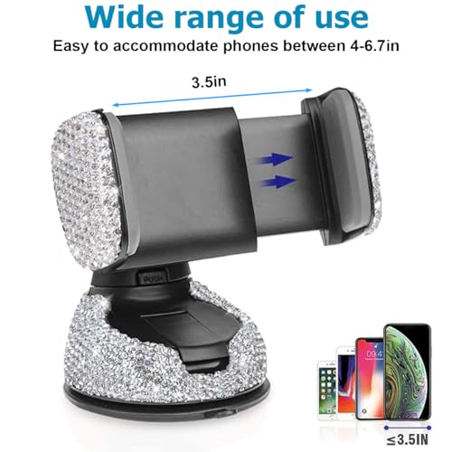 27PCS Bling Car Accessories Set with Reinestone Crystal Steering Wheel Cover B356