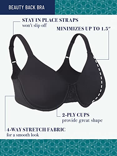 Women's Beauty Back Smoothing Minimizer Bra, Non Padded Cups P982