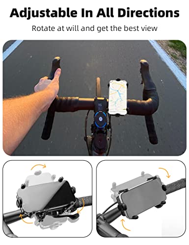 Adjustable Bike Phone Holder Handlebar Clip for 4.1" - 6.7" Smartphones S11052