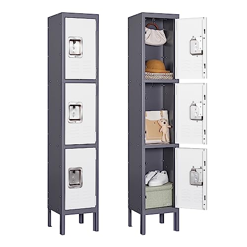 Grey White 2 Door Steel Locker J48959