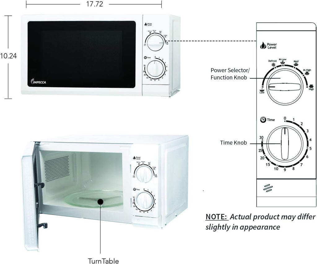 White 0.6 Cubic Feet Countertop Microwave Oven Q234