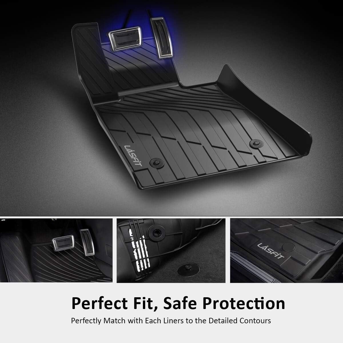 Black TPE Floor Liners for Toyota Tundra CrewMax Cab J58297