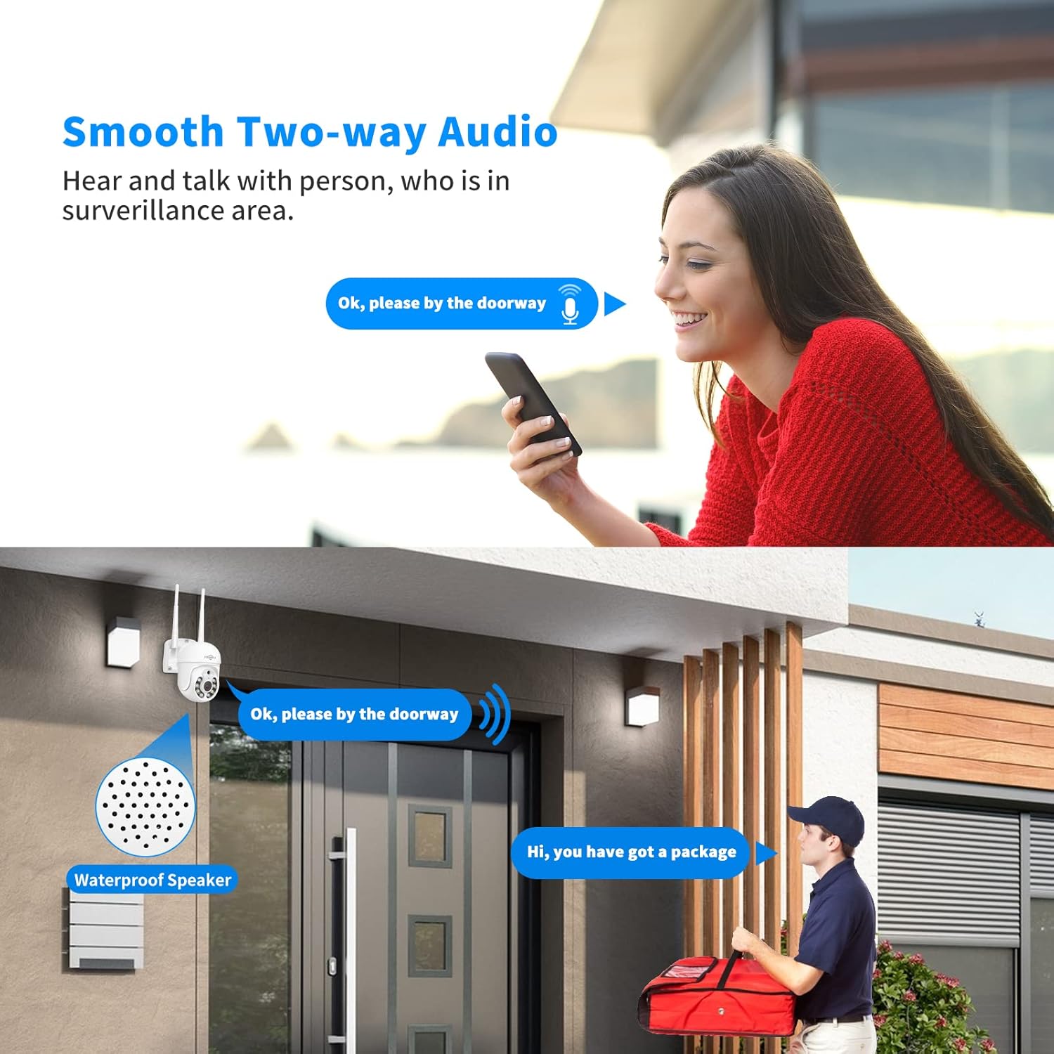 3MP Outdoor Wireless Security Camera with Floodlights H758