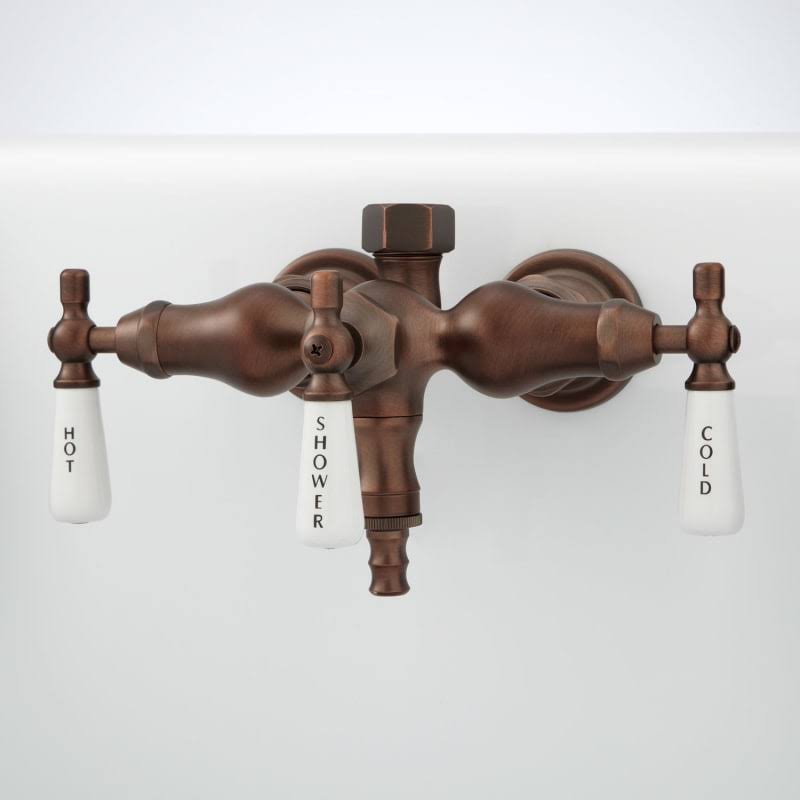 Polished Brass Tub Filler Faucet with Valve I806