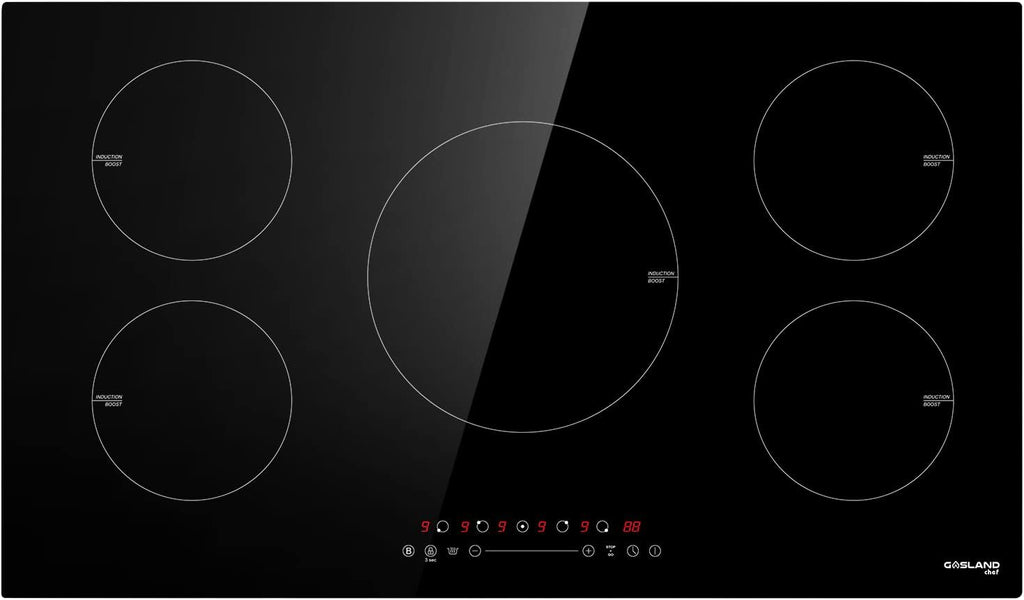 Induction Cooktop 30 Inch, 240V Drop-in 4 Cooking Zone, 9 Power Levels, Sensor Touch Control, Child Lock, Timer T77408