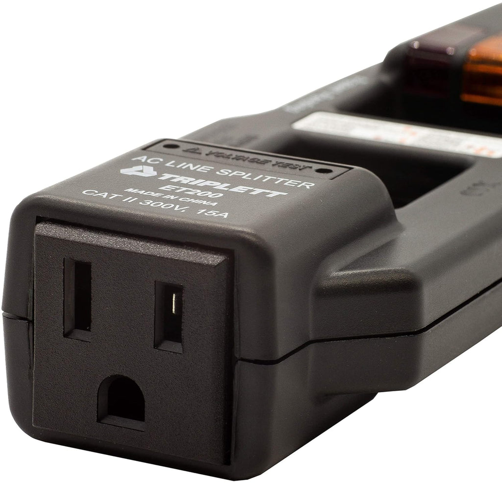 AC Line Splitter and GFCI Outlet Tester with 5 Visual Indicators T7371