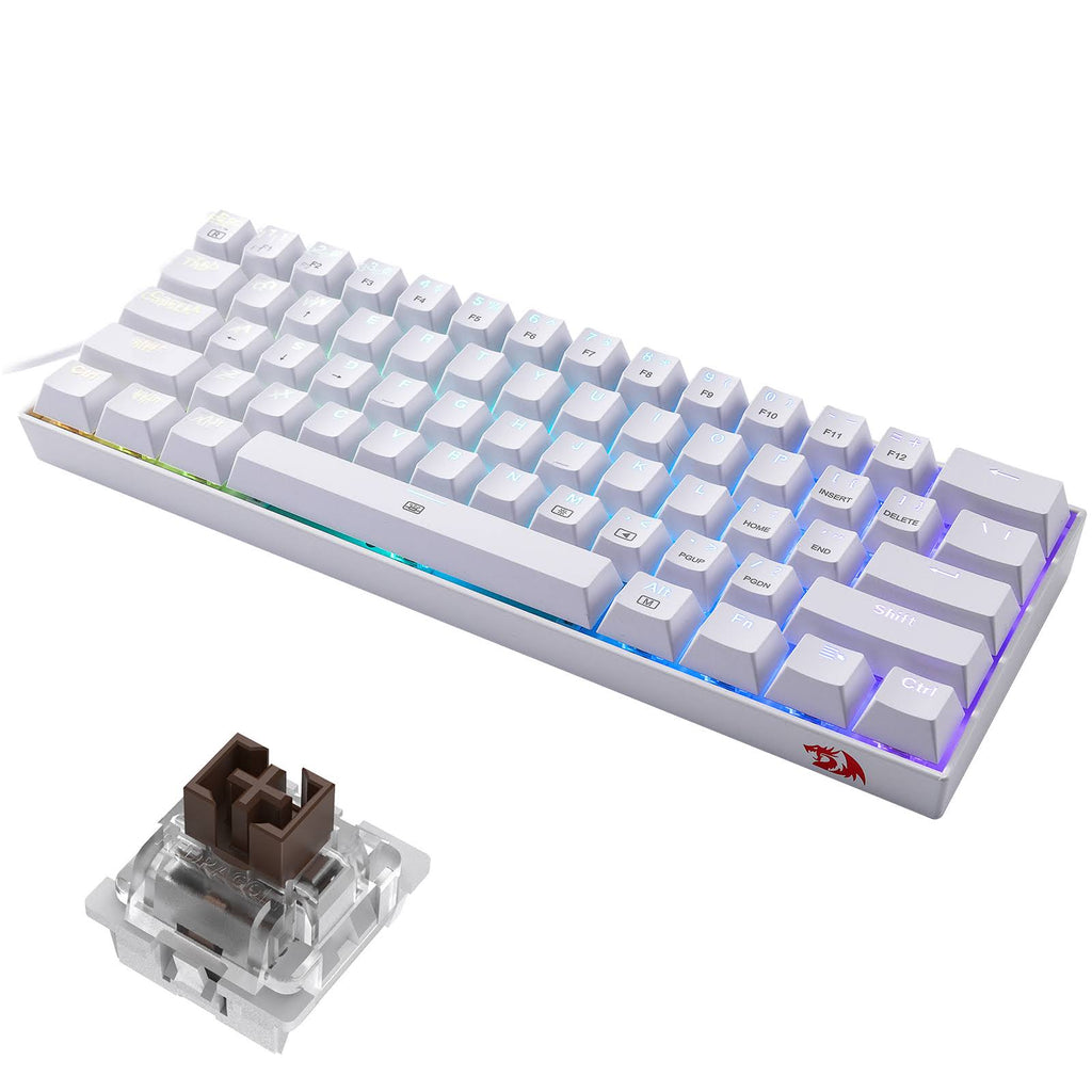 K630 Wired RGB 60% Mechanical Keyboard with Tactile Brown Switch Y6044