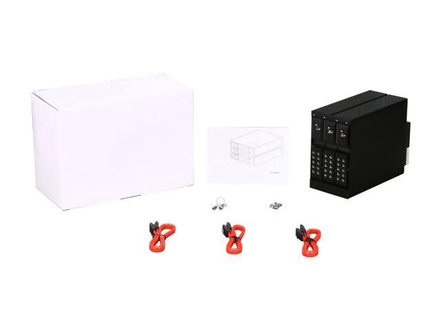 2x5.25 to 3x3.5 SAS Cage Black B6143