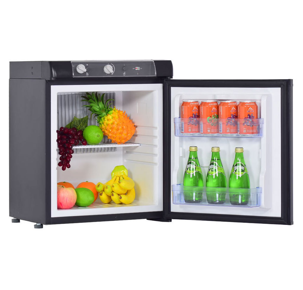 3 Way Propane RV Refrigerator 1.4 Cu.ft, Compact 12 V/110V/Gas LPG Fridge X48488