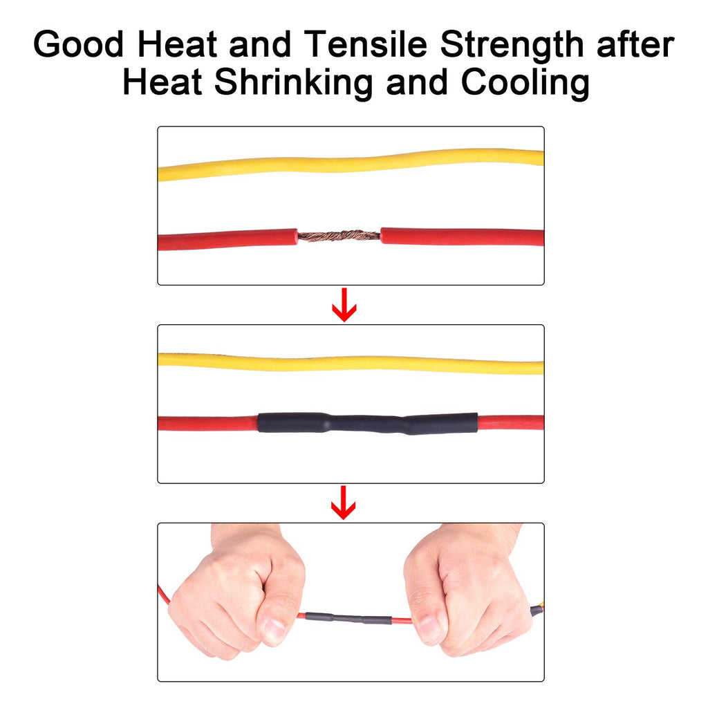 1.5 Inch 3:1 Waterproof Adhesive Lined Heat Shrink Tubing, 4 Ft Black D86009