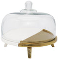 Gold Cake Plate with Dome F400