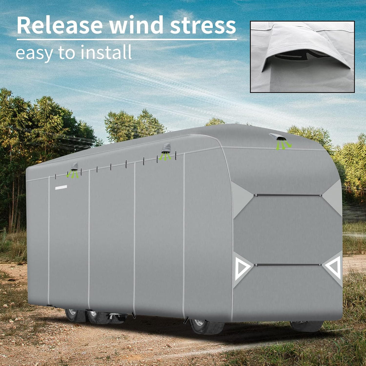 Class A RV Cover for 40-43’ with Side Door Access A330203