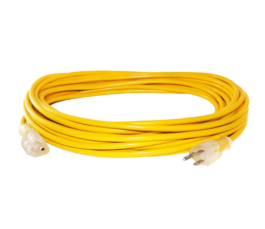 50ft Heavy Duty Extension Cord, 16/3 SJT, 13A, 125V, 1625W, Lighted End N320