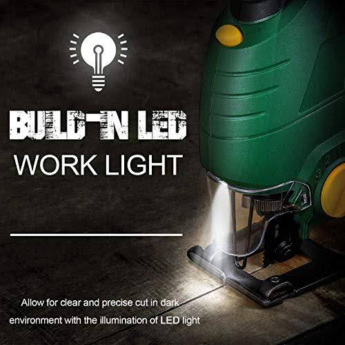Cordless Jigsaw with LED Light, 2,000mAh Battery C758742