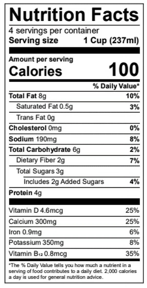 32 Fl Oz Pack of 6 Shelf-Stable Plant Based Milk Z568812