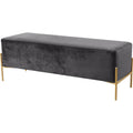 Grey Velvet Bench A5813