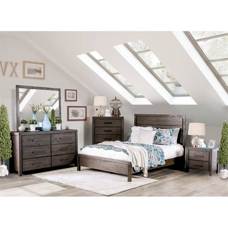 Rustic Brown 5 Drawer Chest V938