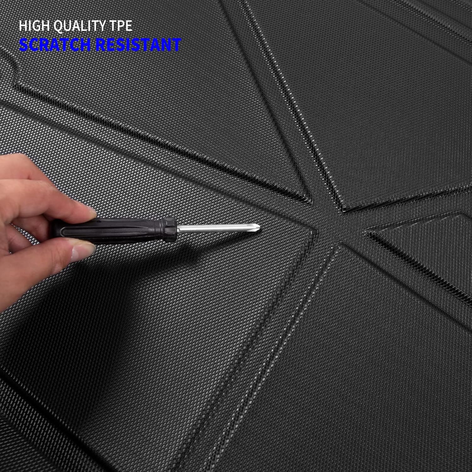 Rear Trunk Mat Cargo Liner TPE All-Weather 4 Door Pack of 2 Y484