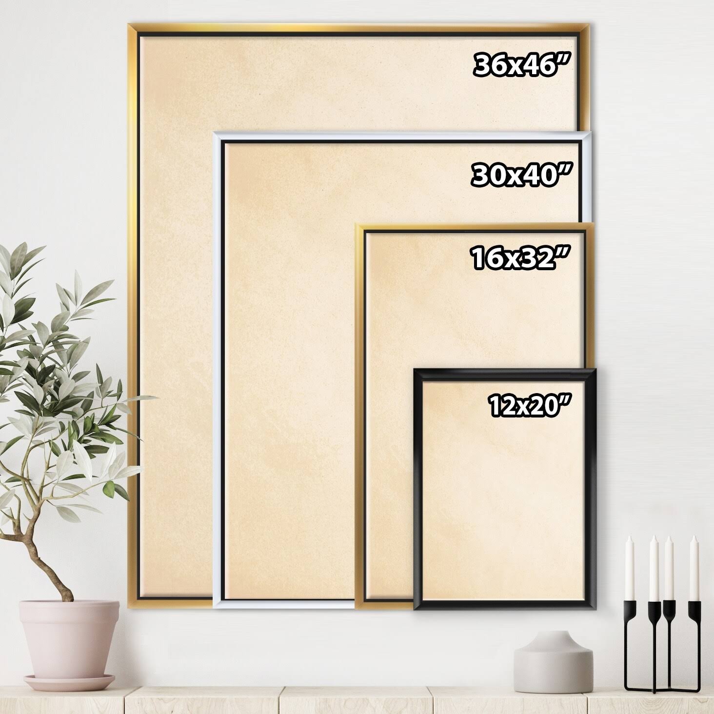 Black Framed Canvas K6601