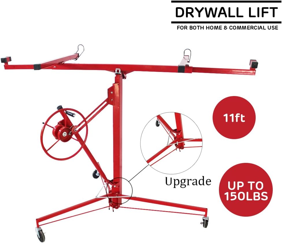 Drywall Lift Panel Hoist with Adjustable Telescopic Arm, 150 lbs I681