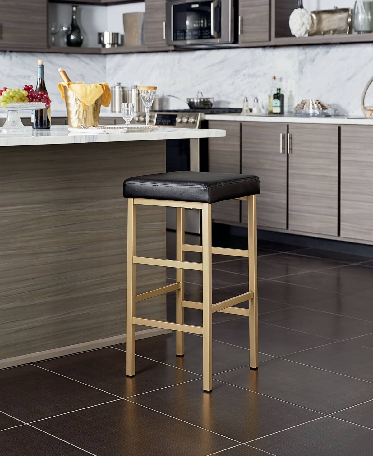 Blue Backless Stool X7479