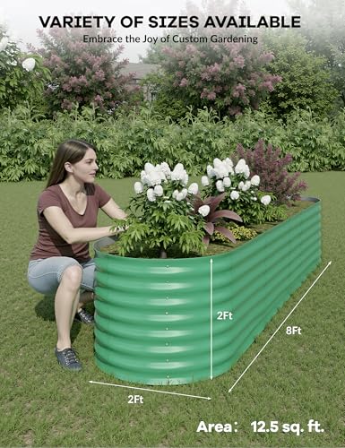 Beige Galvanized Raised Garden Bed C726