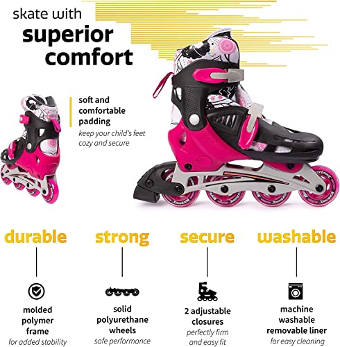 Pink Adjustable Inline Skates R583