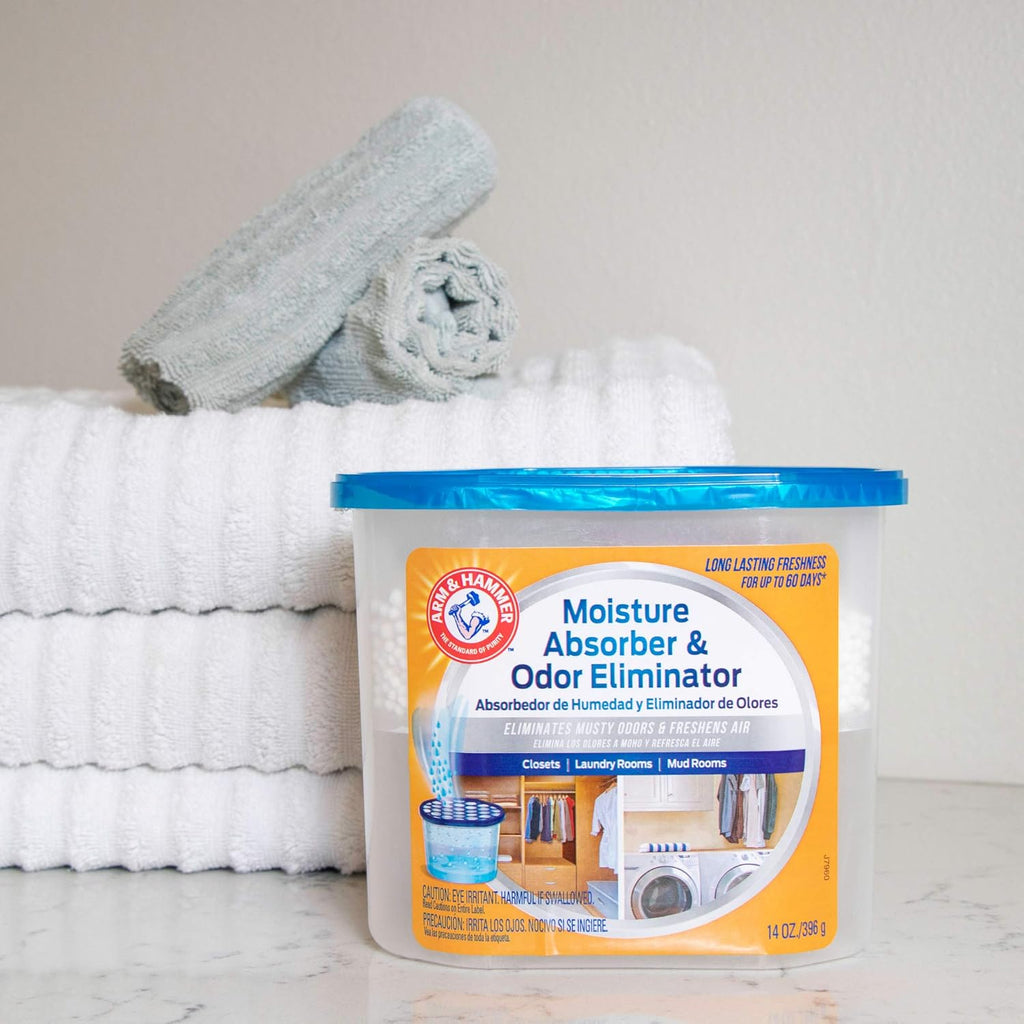 Fragrance Free Disposable Moisture Absorber and Odor Eliminator 14 oz. Tub X655671