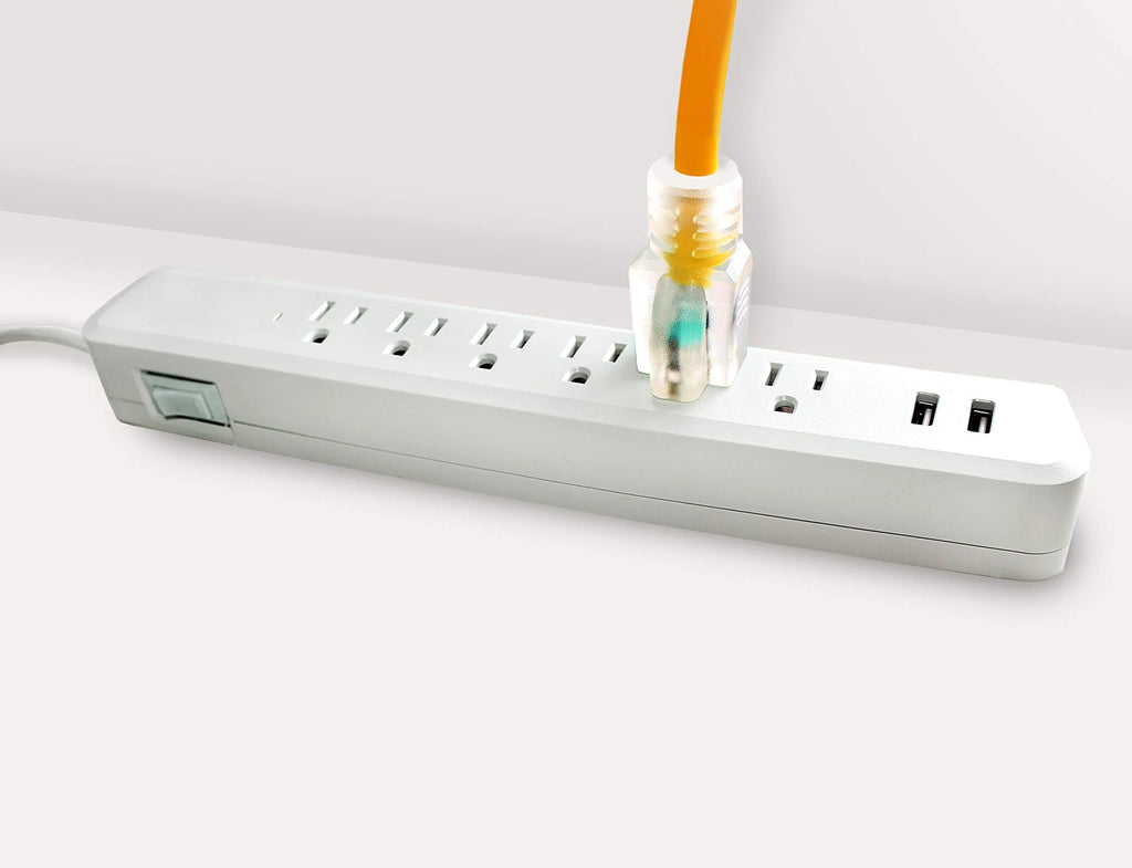 50ft Heavy Duty Extension Cord, 16/3 SJT, 13A, 125V, 1625W, Lighted End N320