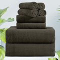 4 Pcs Oversized Black Microfiber Bath Towels 35x70 Inches Q356544