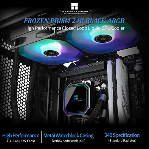 Black 240mm AIO Liquid CPU Cooler P22373