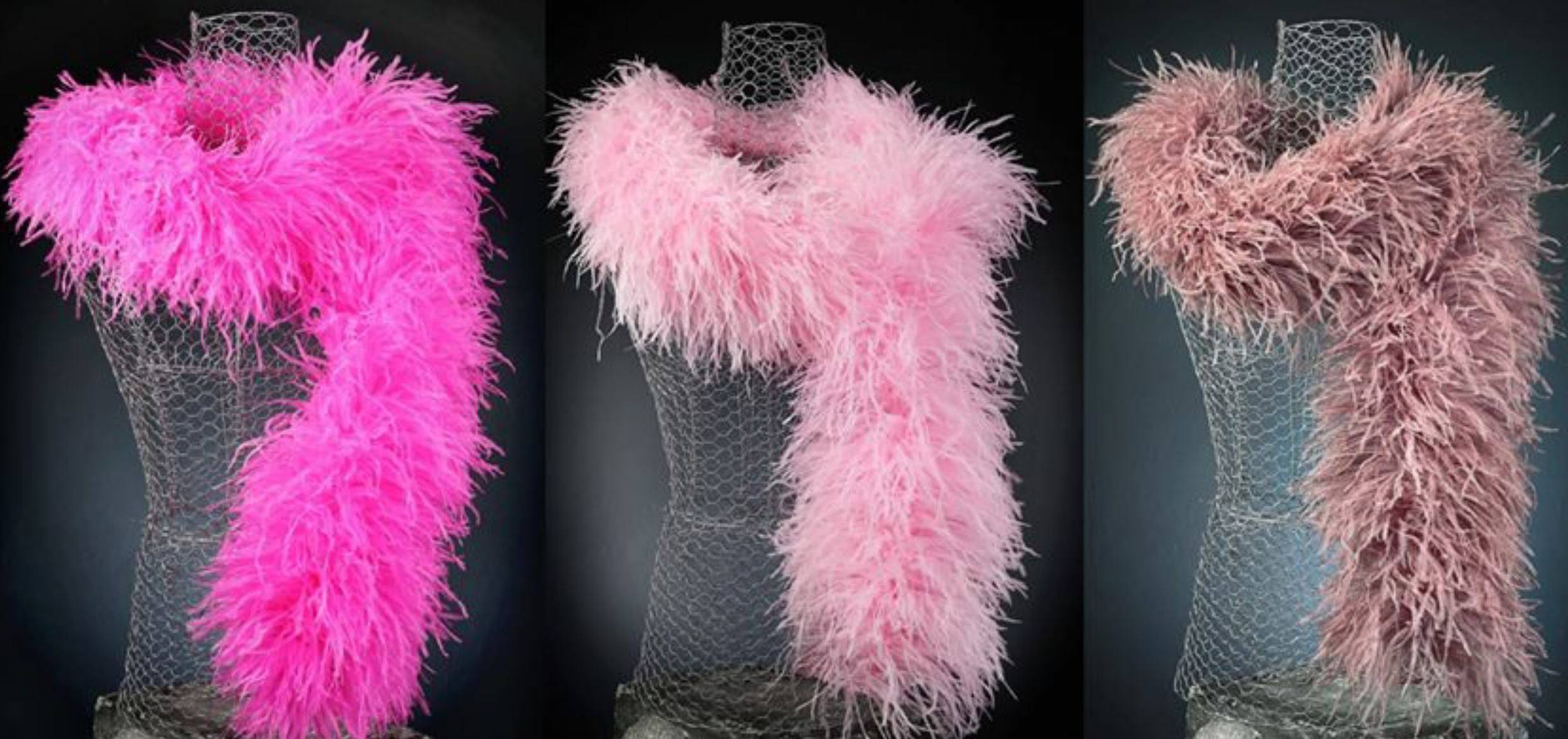 6 Ply Hot Pink Ostrich Feather Boa U5348