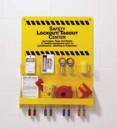 Large Yellow Lockout Board R4319