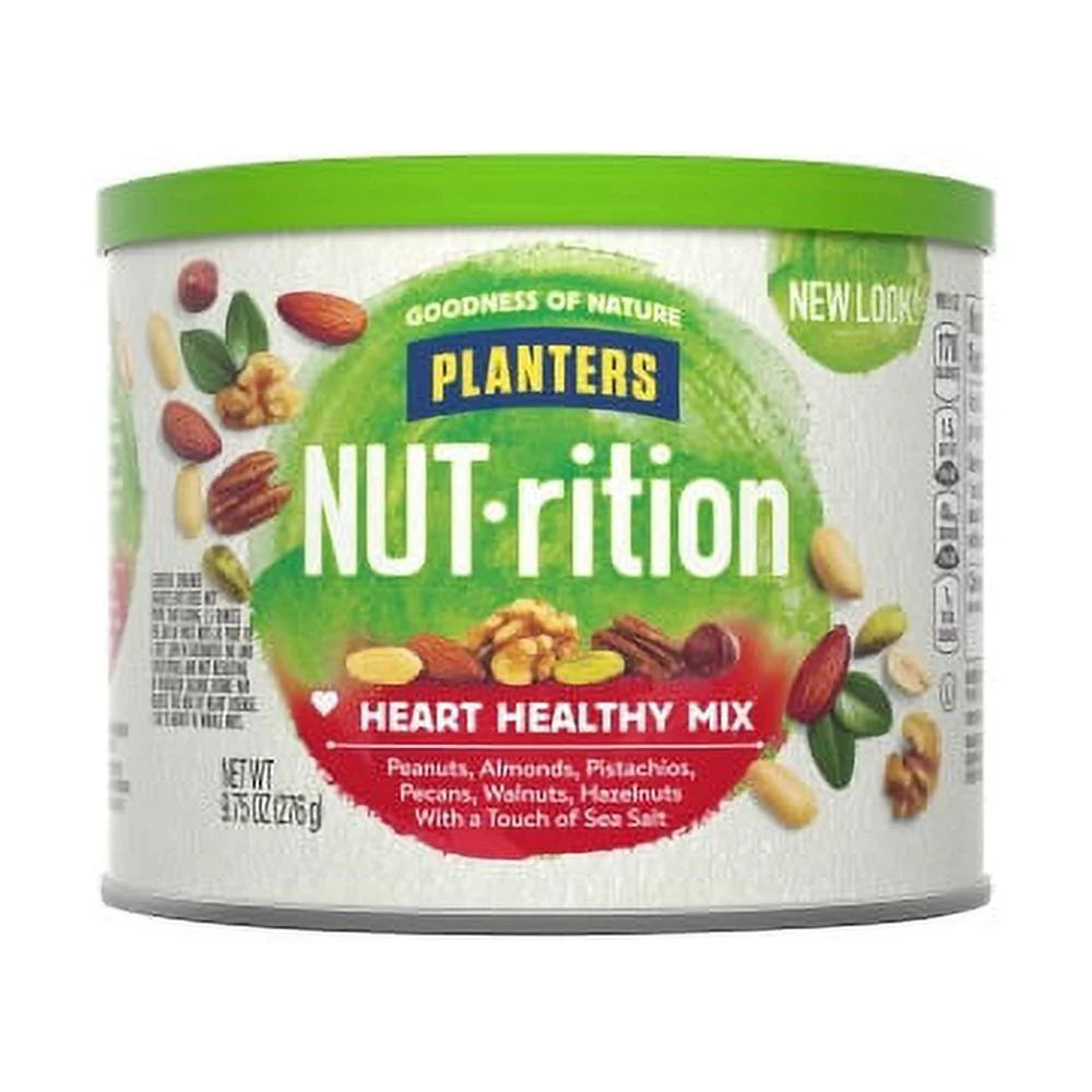 Heart Healthy Mix Almond Pecan Hazelnut Pistachio Peanut Walnut 9.75 oz O355144