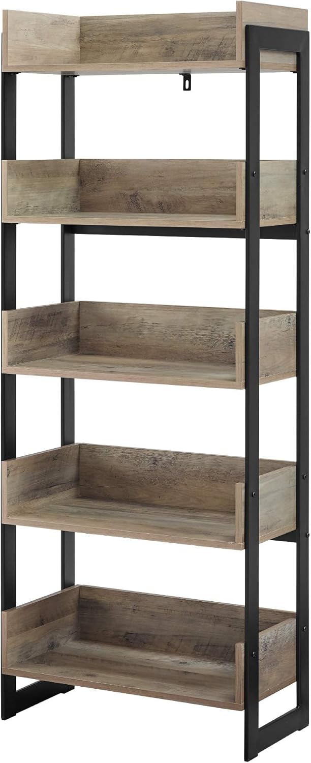 Grey Wash 5-Shelf Bookcase C222