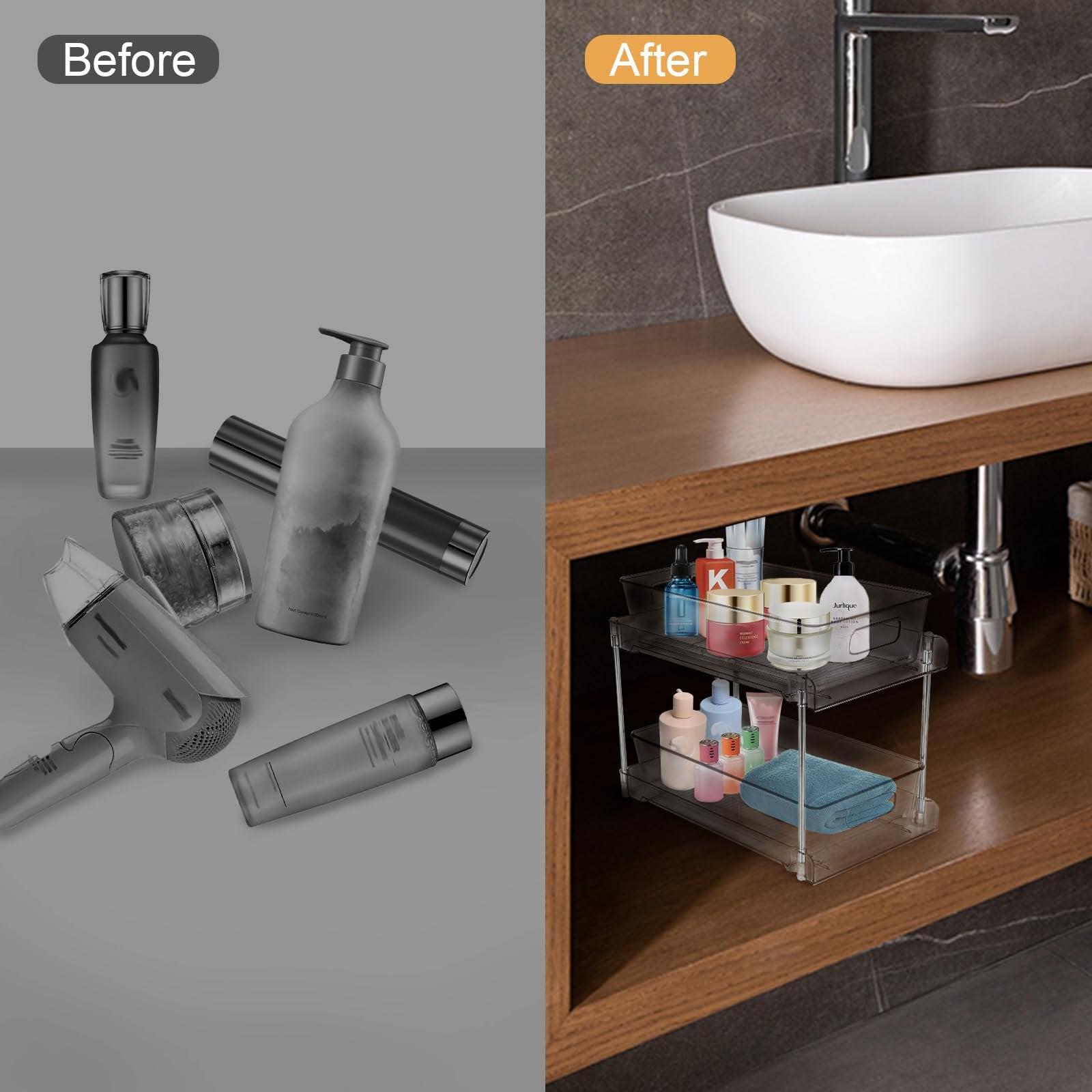 Clear 2-Tier Under Sink Pull-Out Drawer Z482762