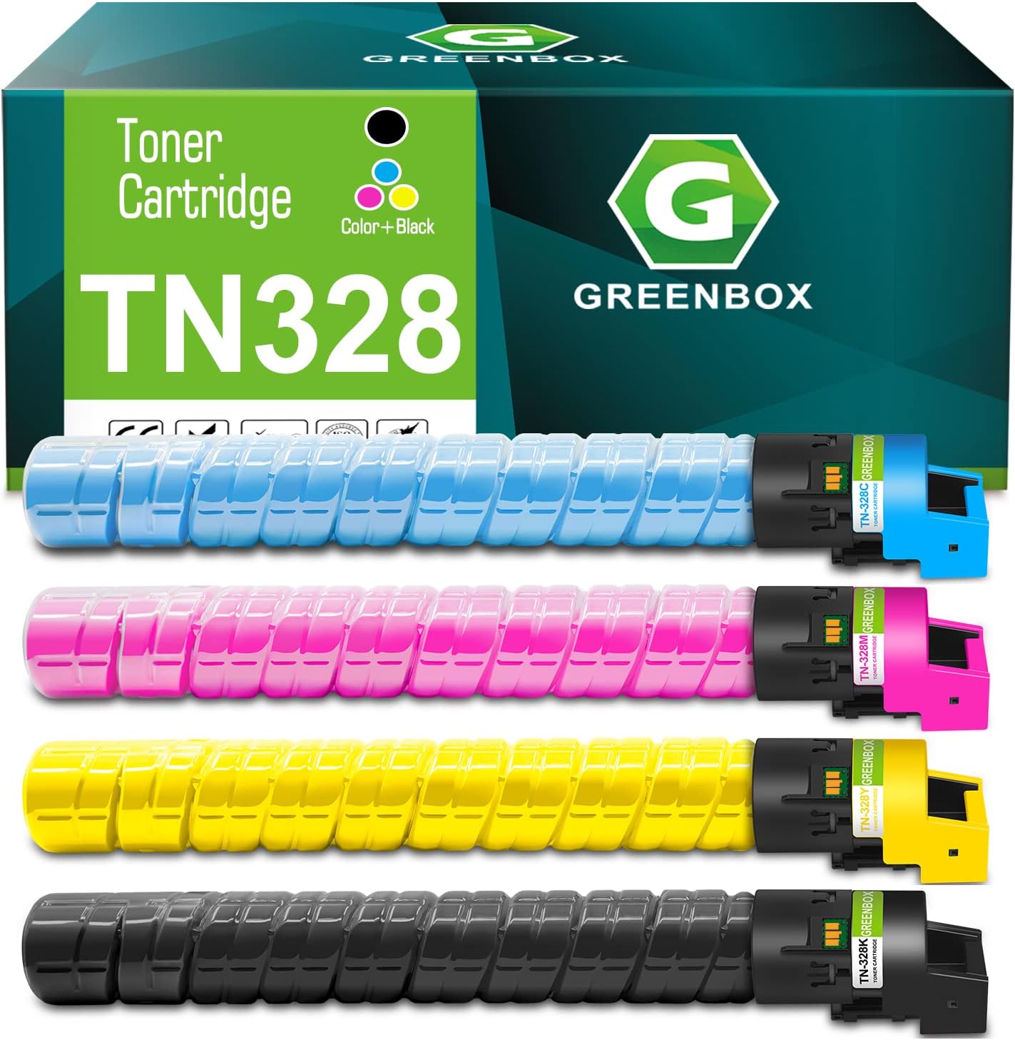 Compatible Toner Cartridge for Konica Minolta Bizhub C300i C360i C250i C7130i Printer (1 Black 1 Cyan 1 Magenta 1 Yellow) R642743